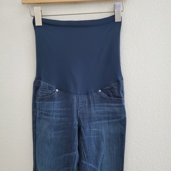 AG Adriano Goldschmied Jeans 24 Blue Maternity Skinny Full Panel Stretchy - Picture 2 of 9